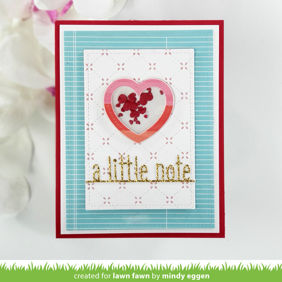 heart shaker gift tag