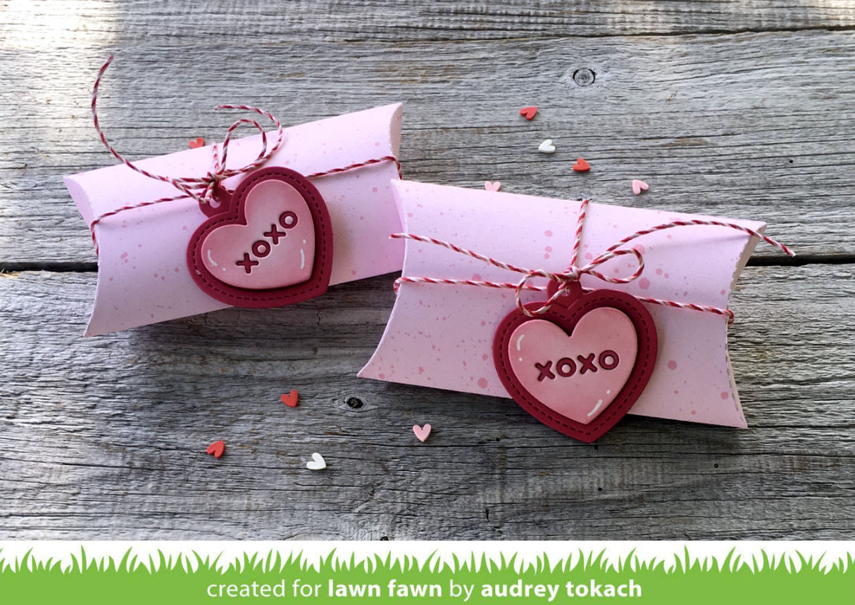 heart shaker gift tag