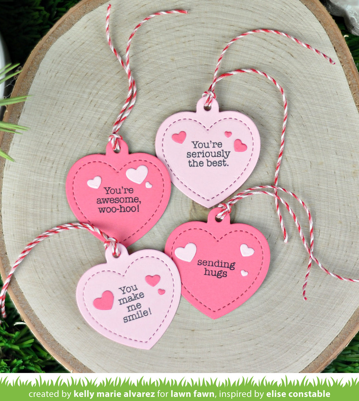 heart shaker gift tag