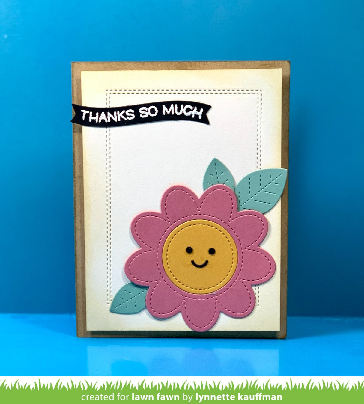 stitched flower frame