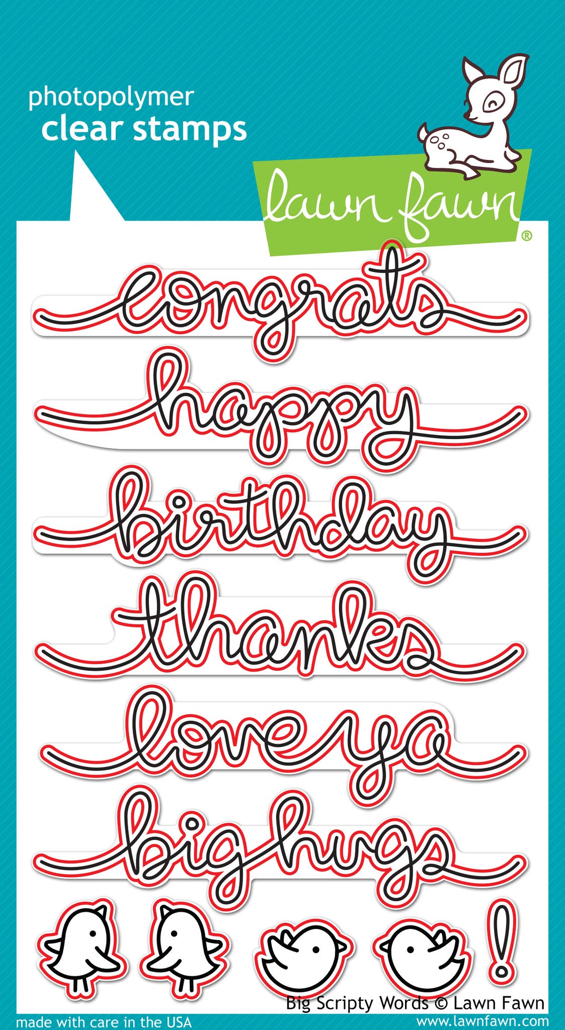 big scripty words lawn cuts