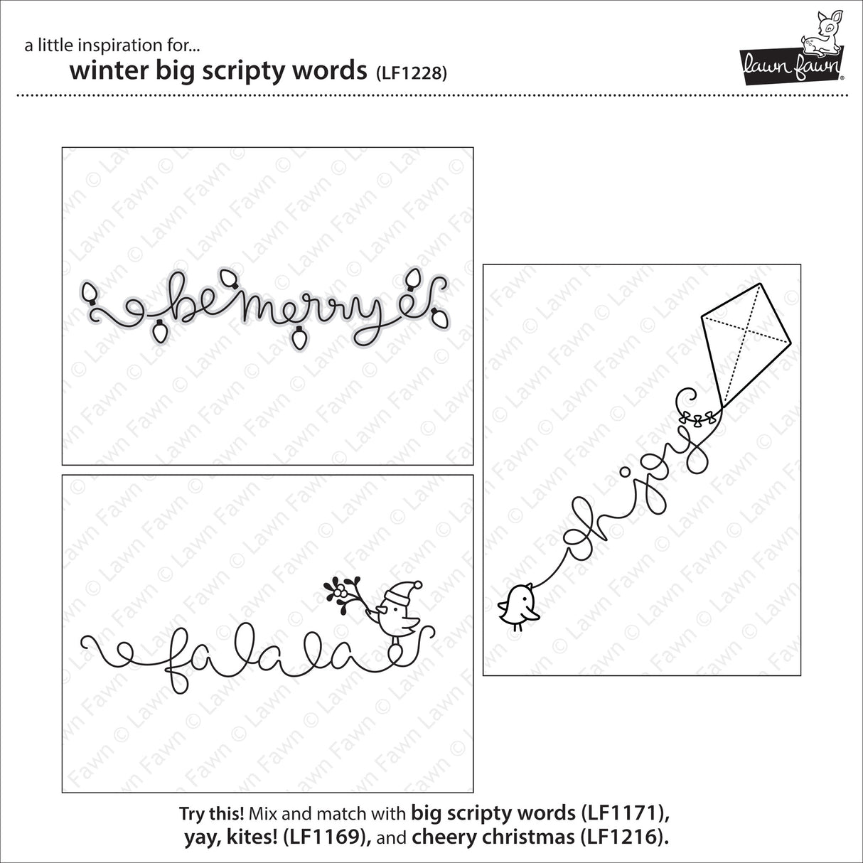 winter big scripty words