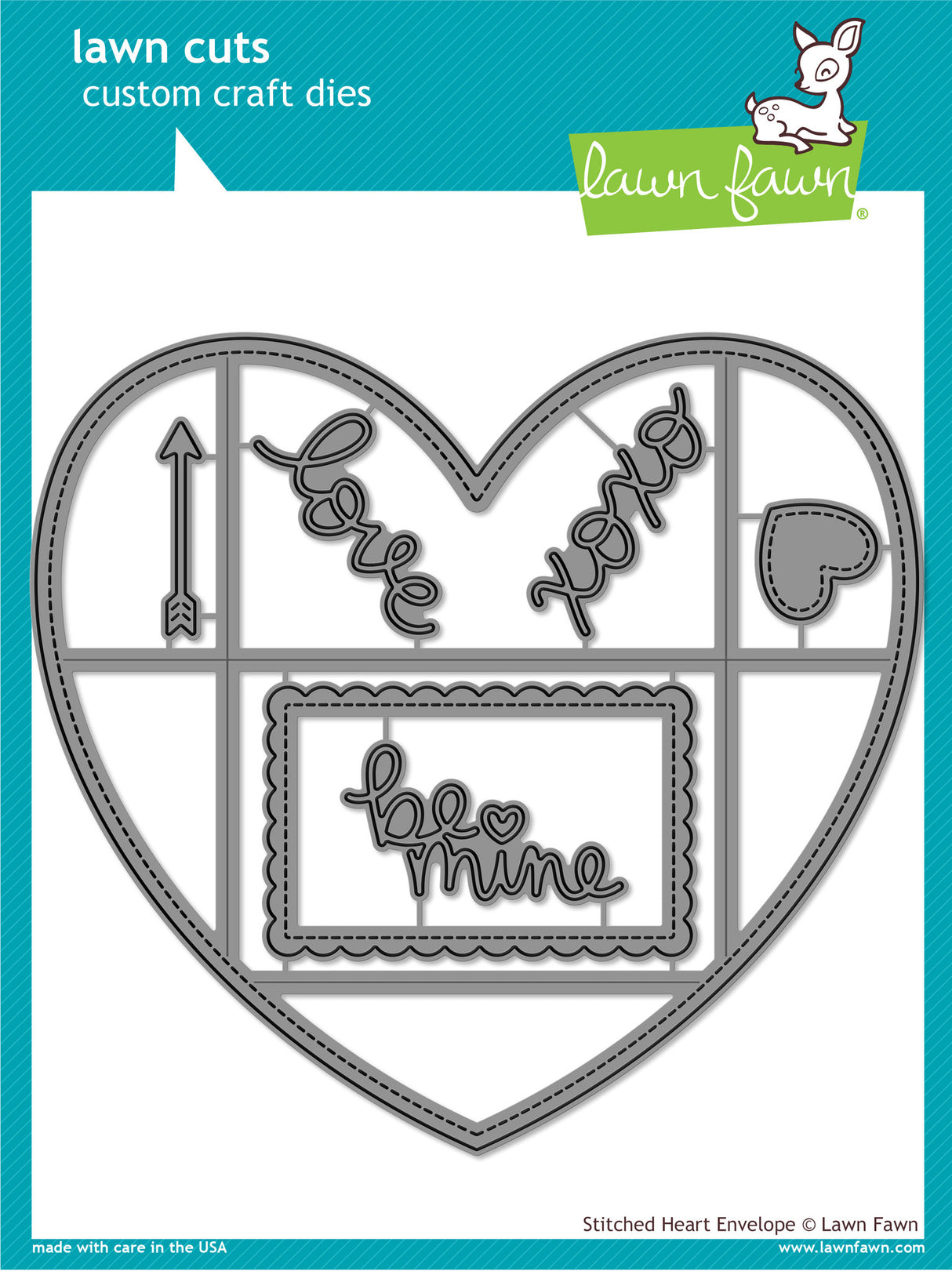 stitched heart envelope