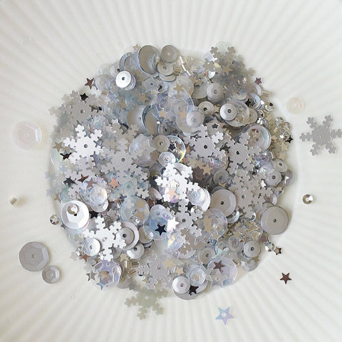 silver snowflake sparkly shaker selection