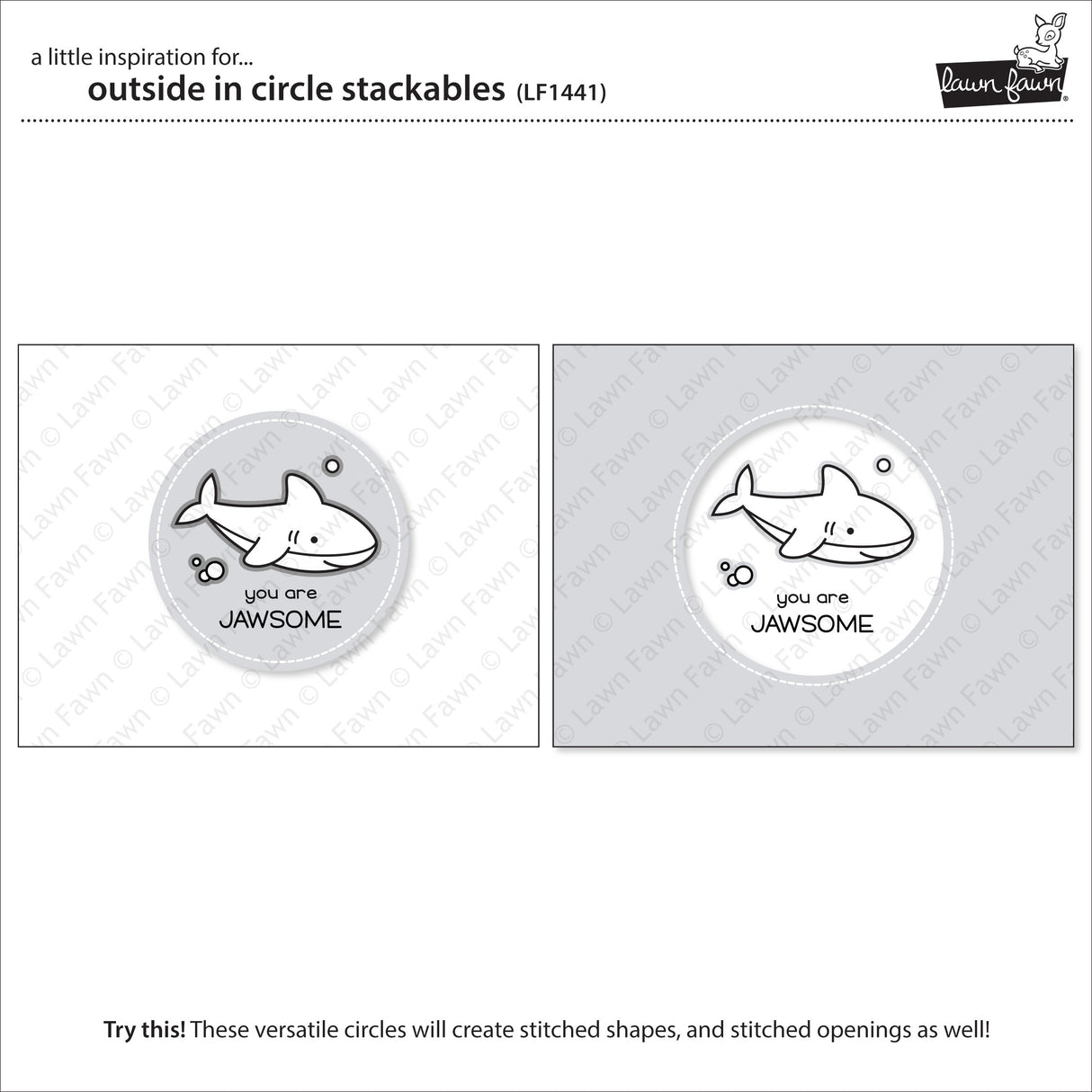 outside in stitched circle stackables