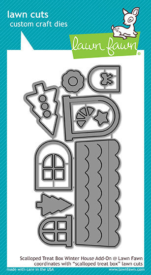 scalloped treat box winter house add-on