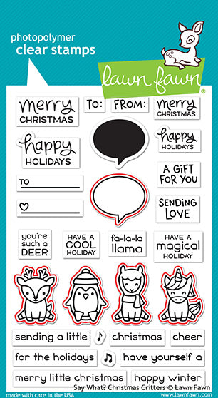 say what? christmas critters lawn cuts