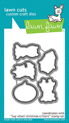 say what? christmas critters lawn cuts