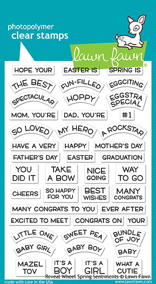 reveal wheel spring sentiments – Lawn Fawn