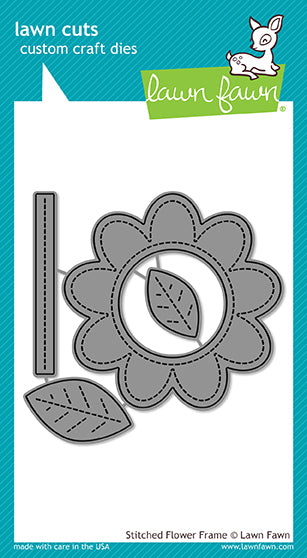 stitched flower frame