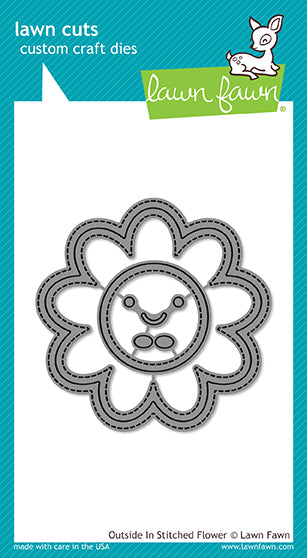 outside in stitched flower