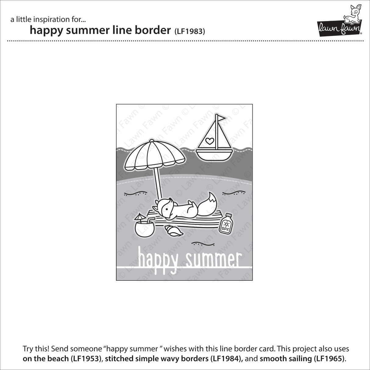 _happy summer line border_