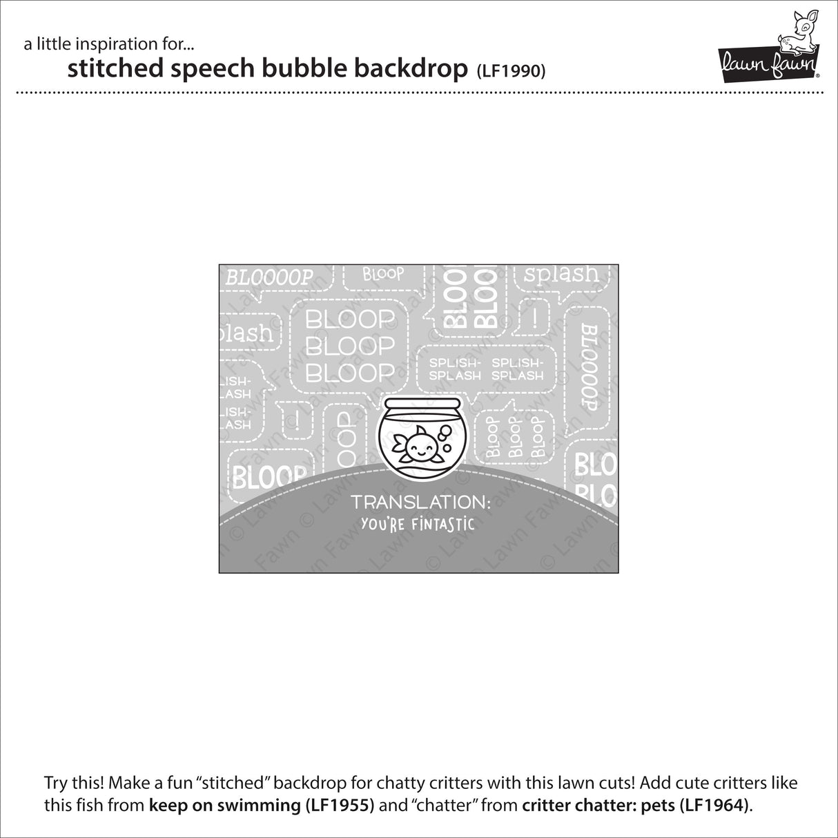 stitched speech bubble backdrop