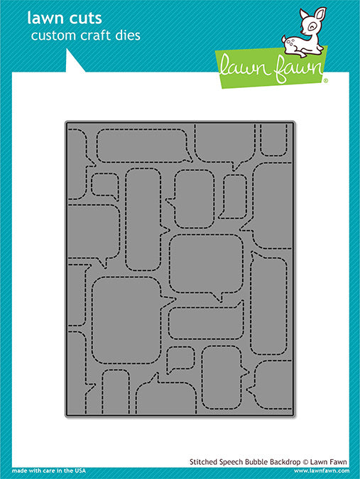 stitched speech bubble backdrop