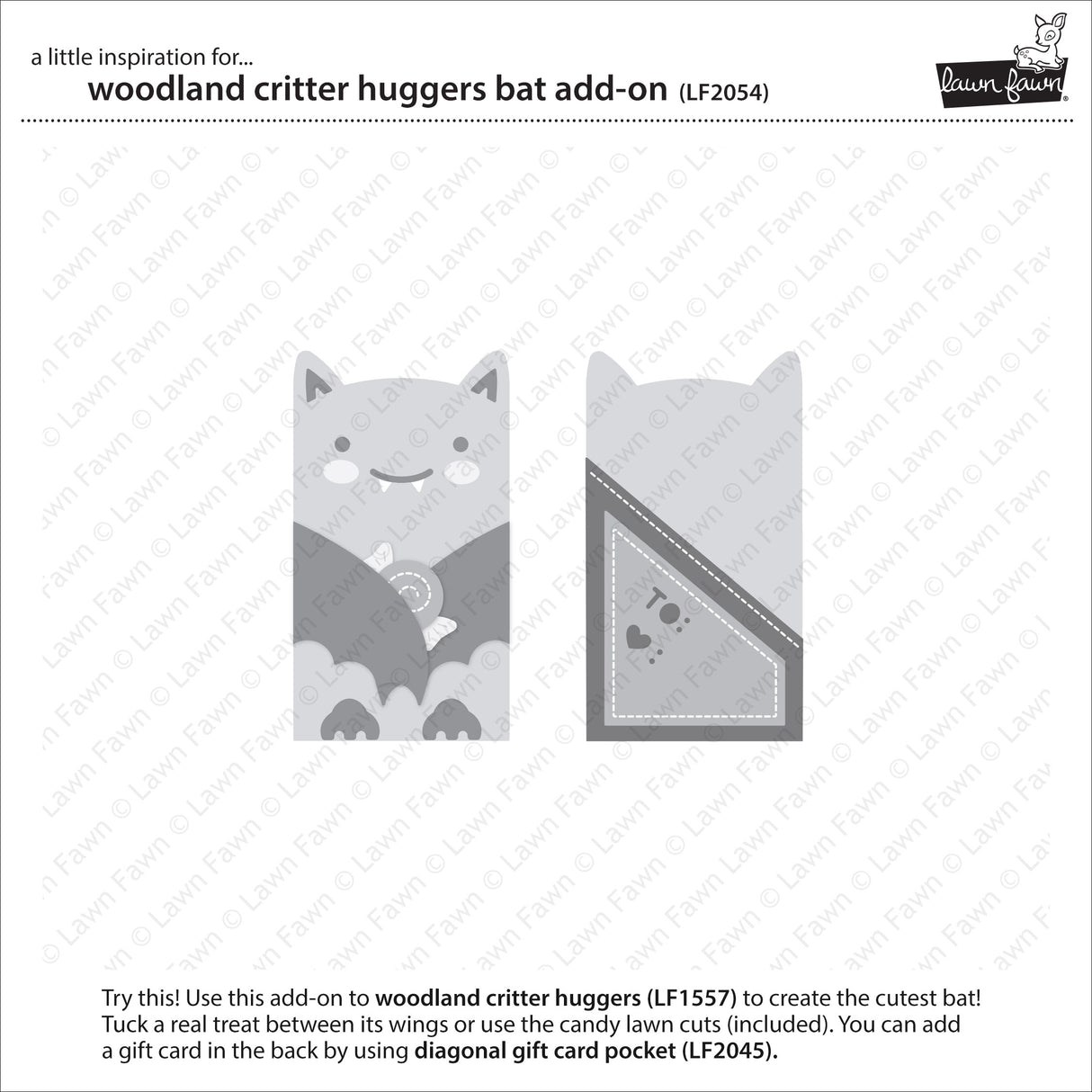 woodland critter huggers bat add-on