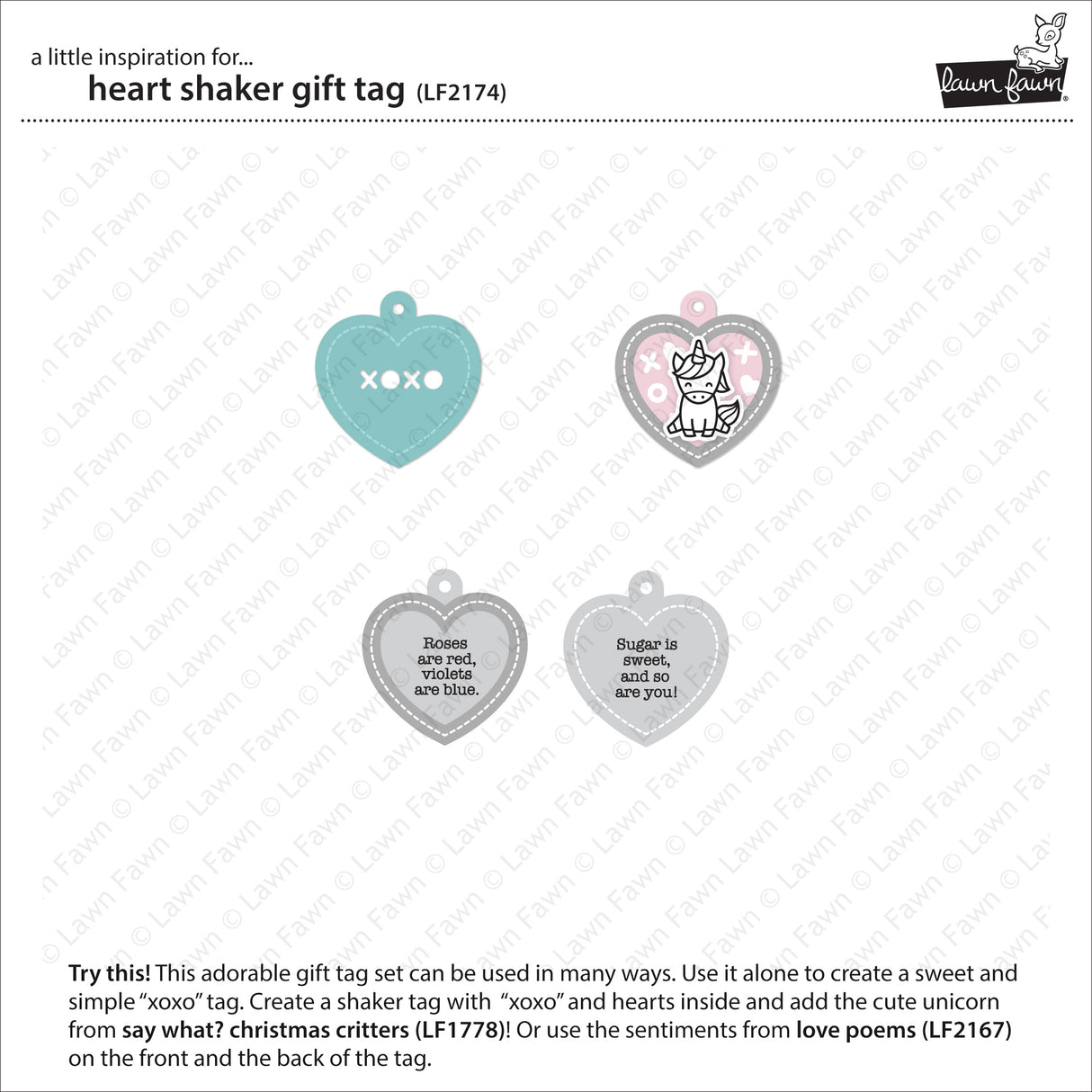 heart shaker gift tag