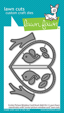 center picture window card heart add-on