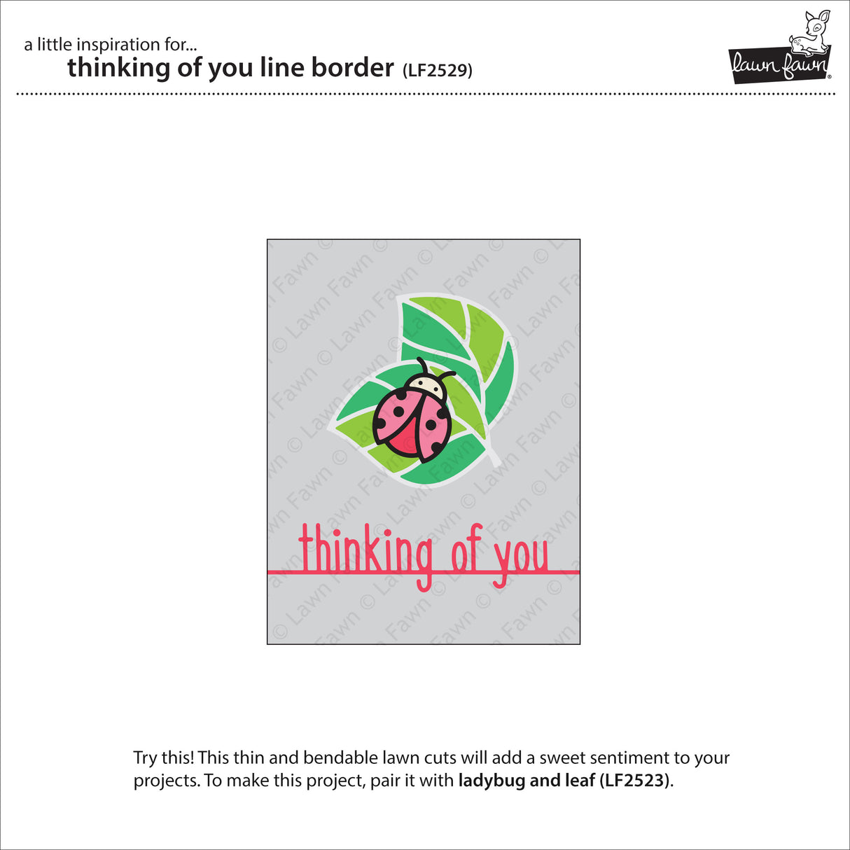 thinking of you line border