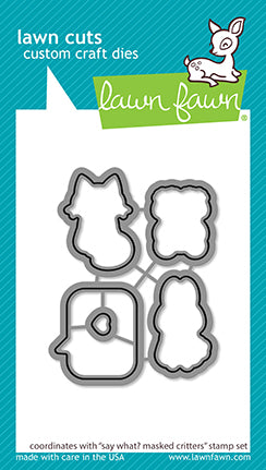 say what? masked critters lawn cuts