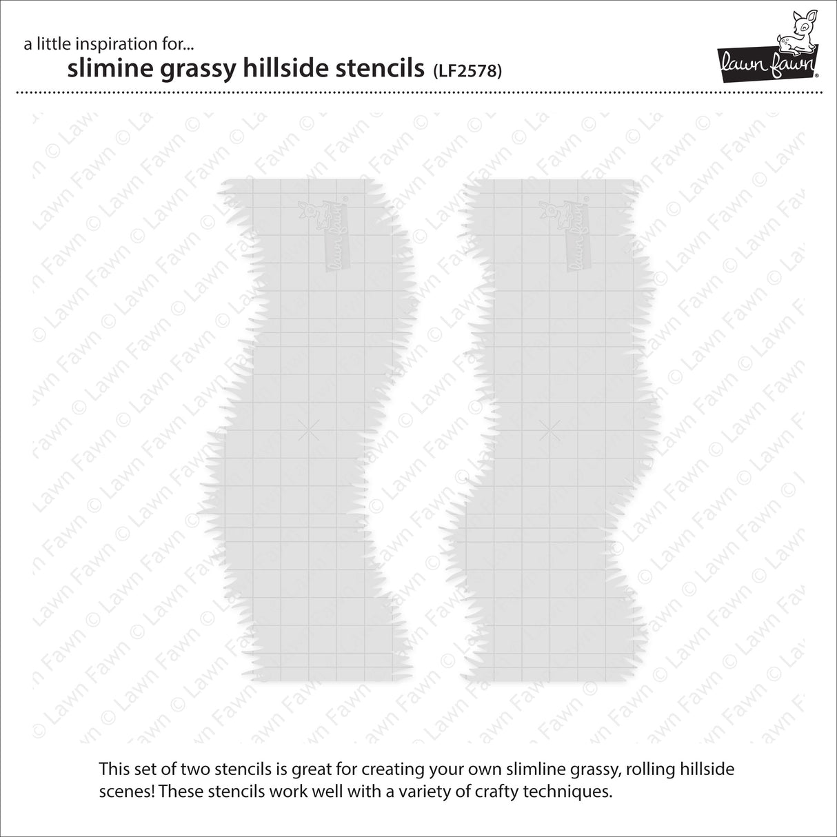 slimline grassy hillside stencils