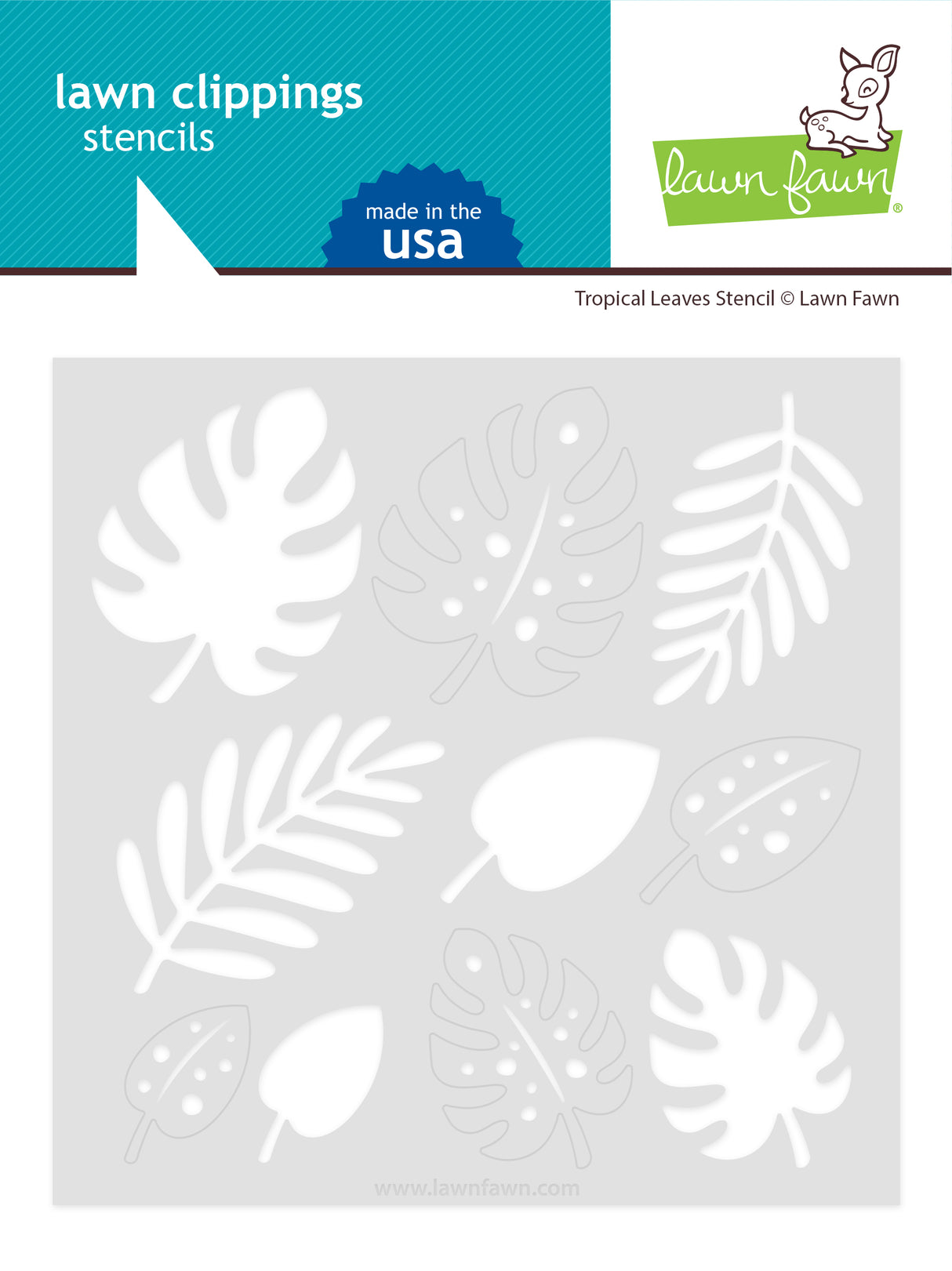 tropical leaves stencil