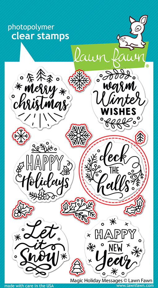 magic holiday messages lawn cuts