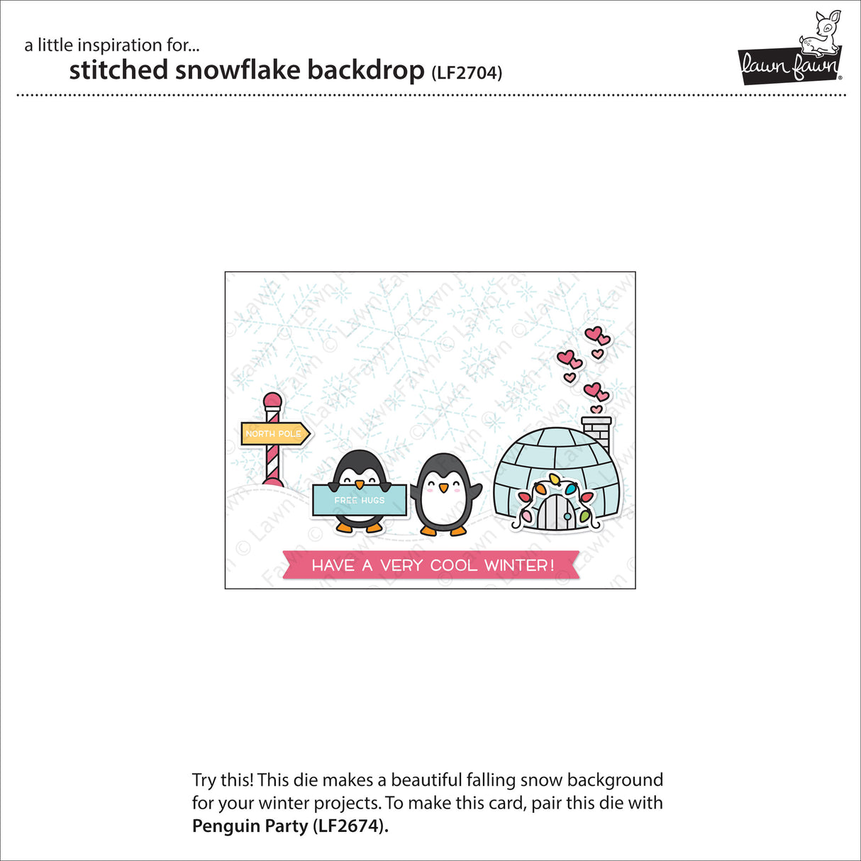 stitched snowflake backdrop