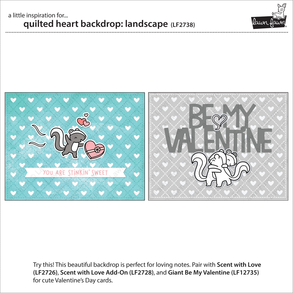 quilted heart backdrop: landscape