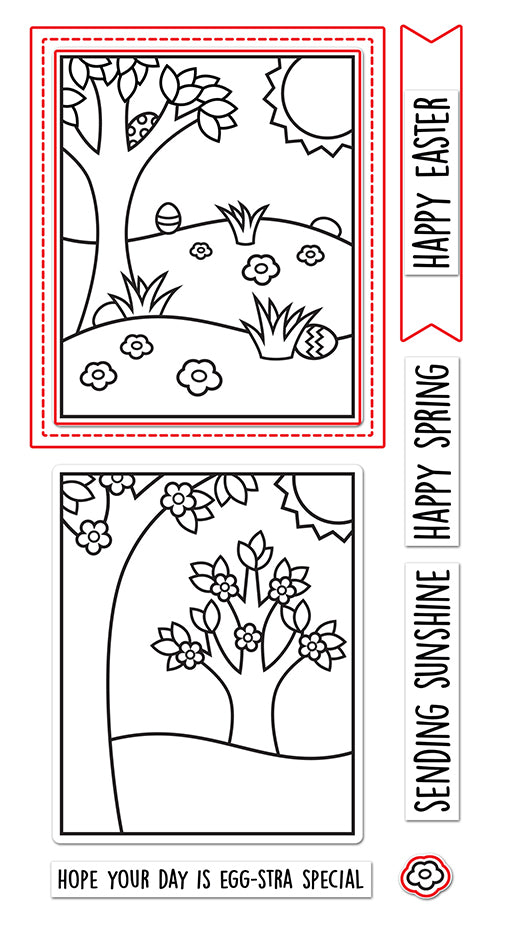 window scene: spring lawn cuts