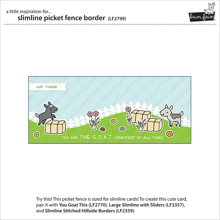 slimline picket fence border