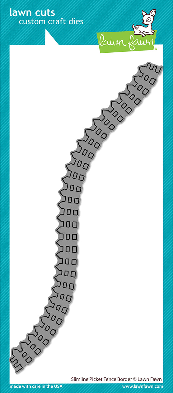 slimline picket fence border