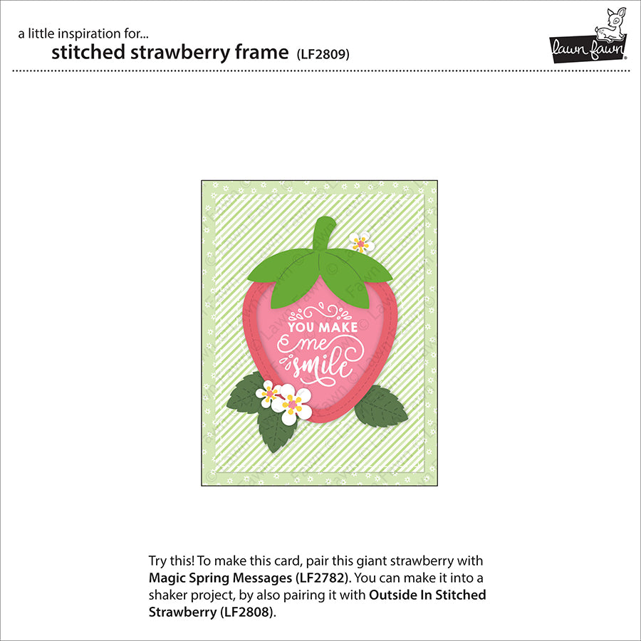 stitched strawberry frame