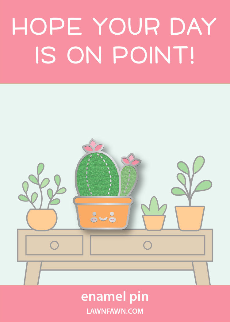 on point enamel pin