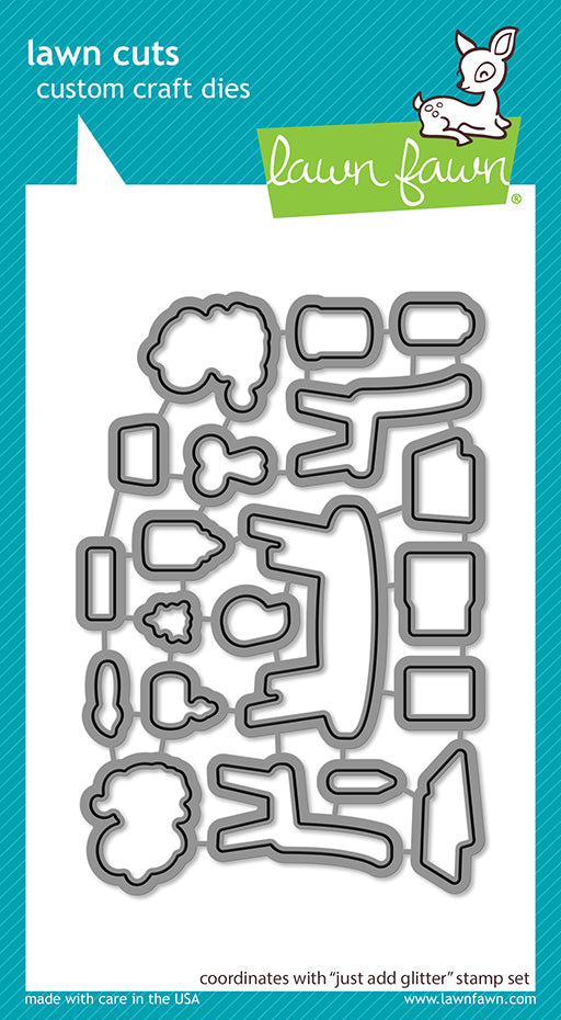 just add glitter lawn cuts