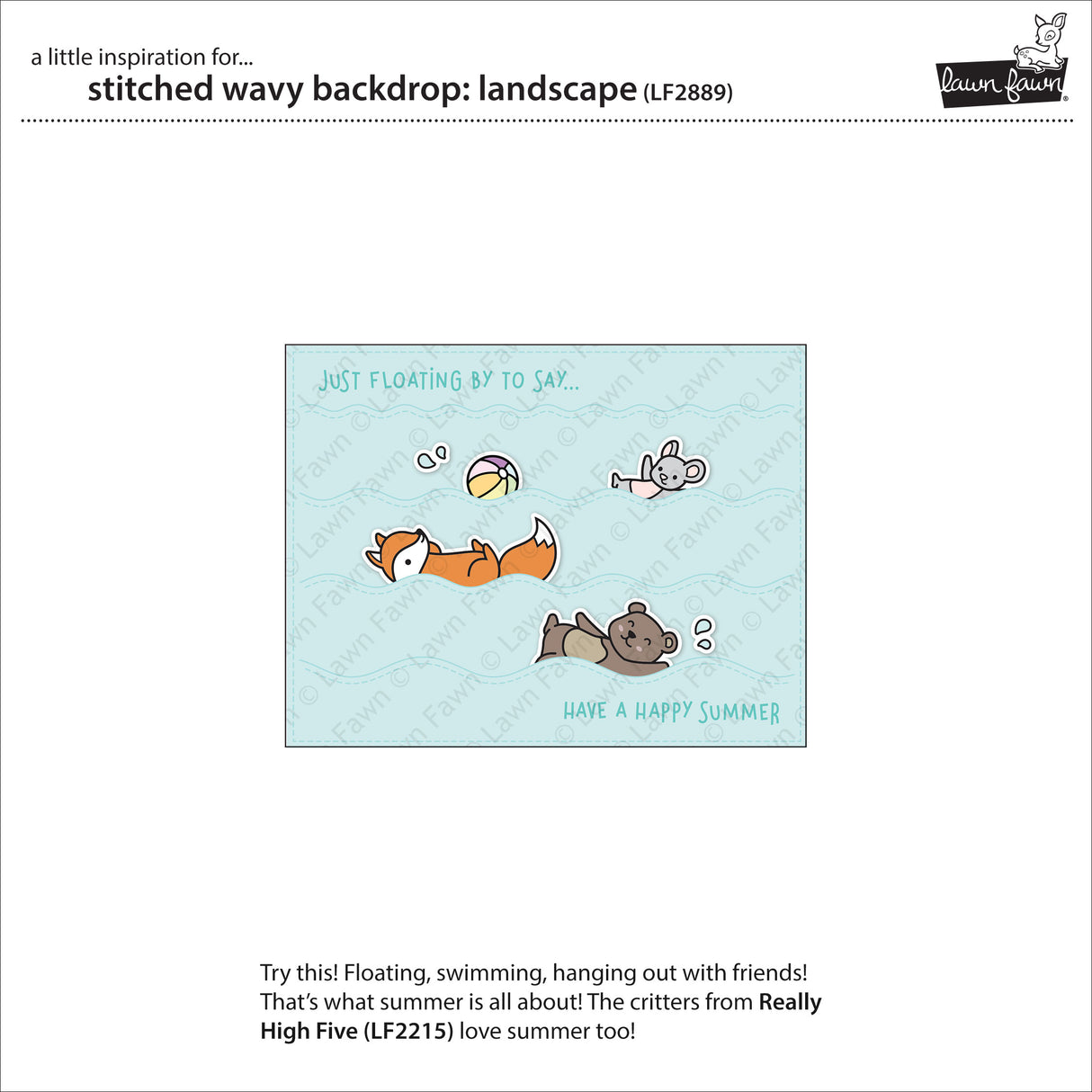 stitched wavy backdrop: landscape