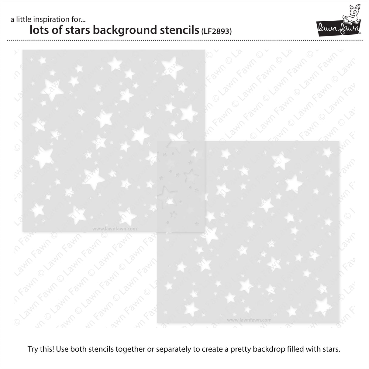 lots of stars background stencils