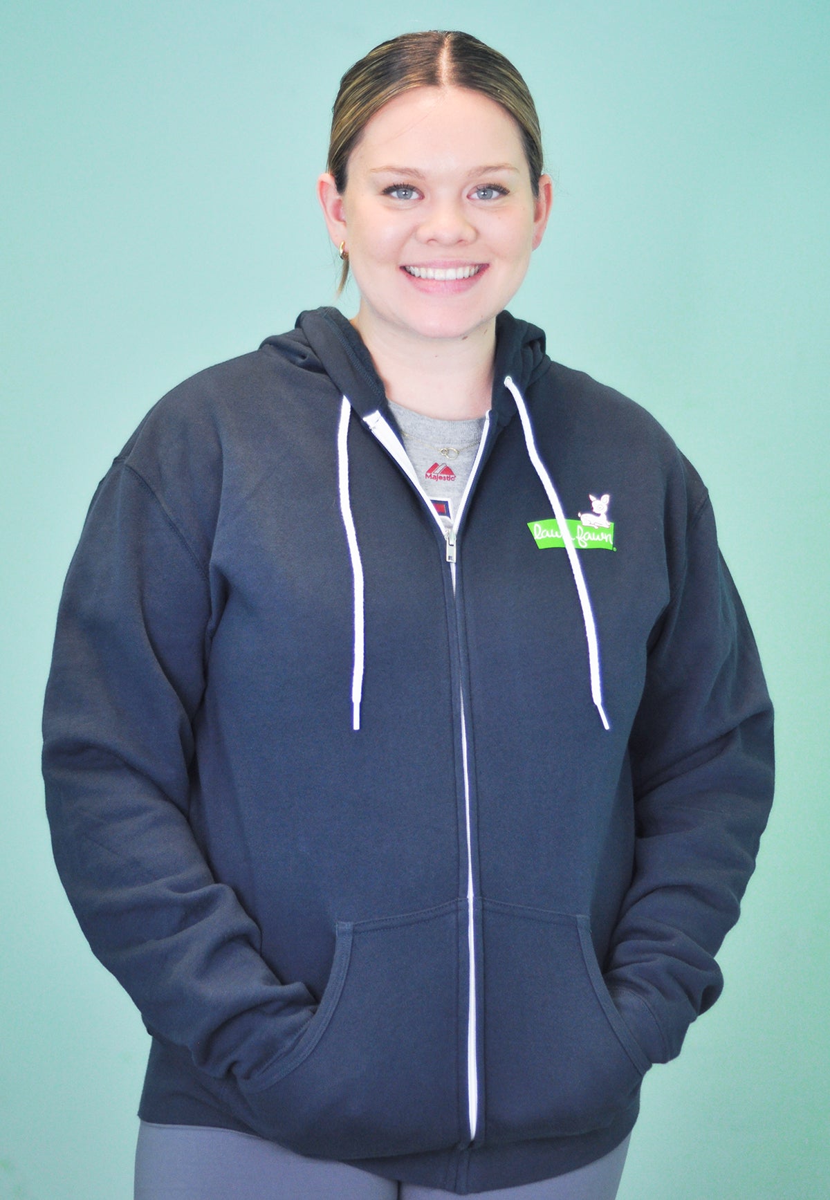 lawn fawn zip-up hoodie - XL