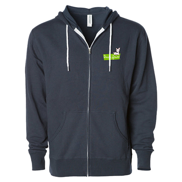 lawn fawn zip-up hoodie - large
