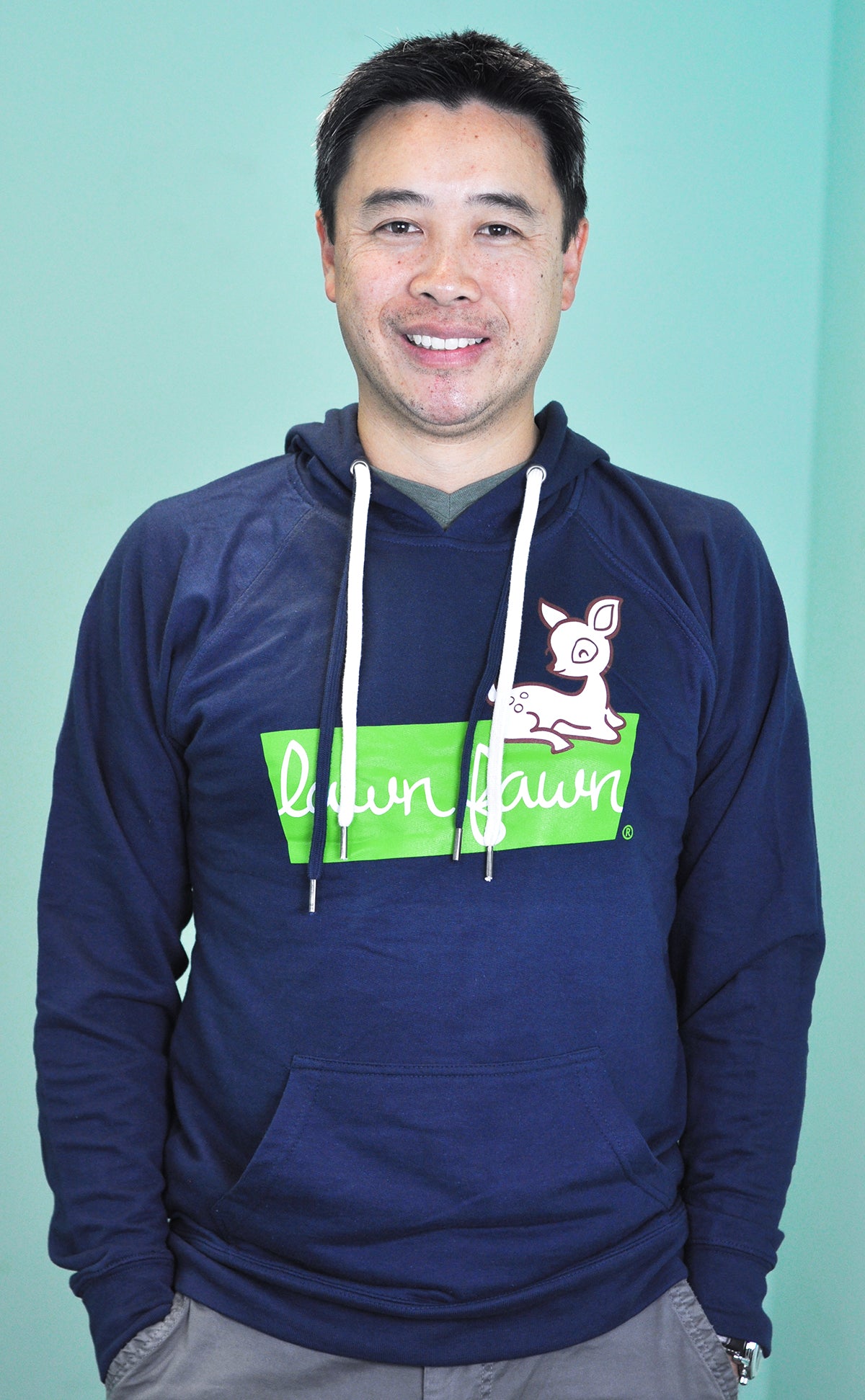 lawn fawn pullover hoodie - medium