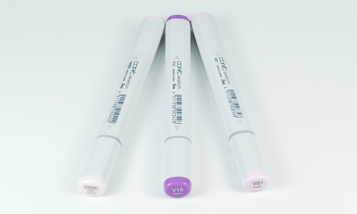 copic sketch markers - V0000, V01, V15