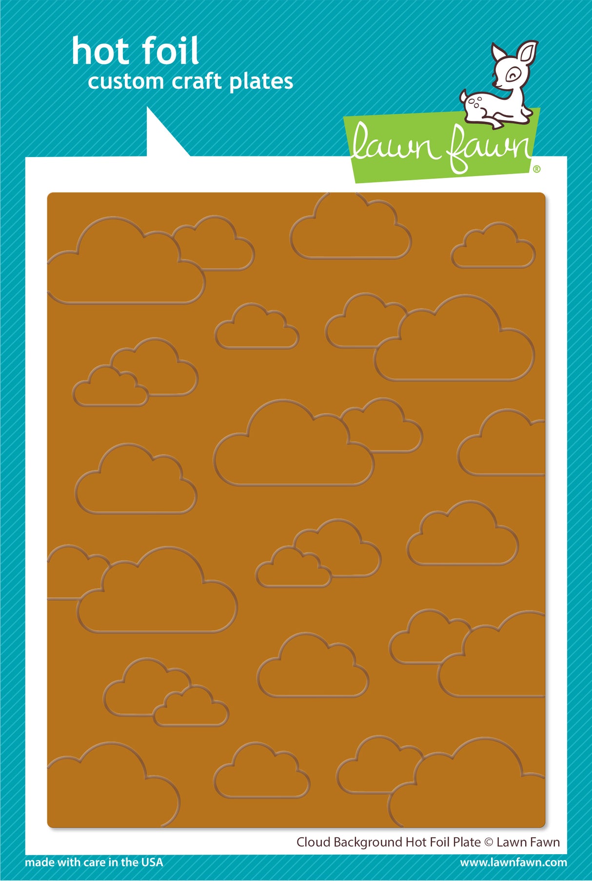 cloud background hot foil plate