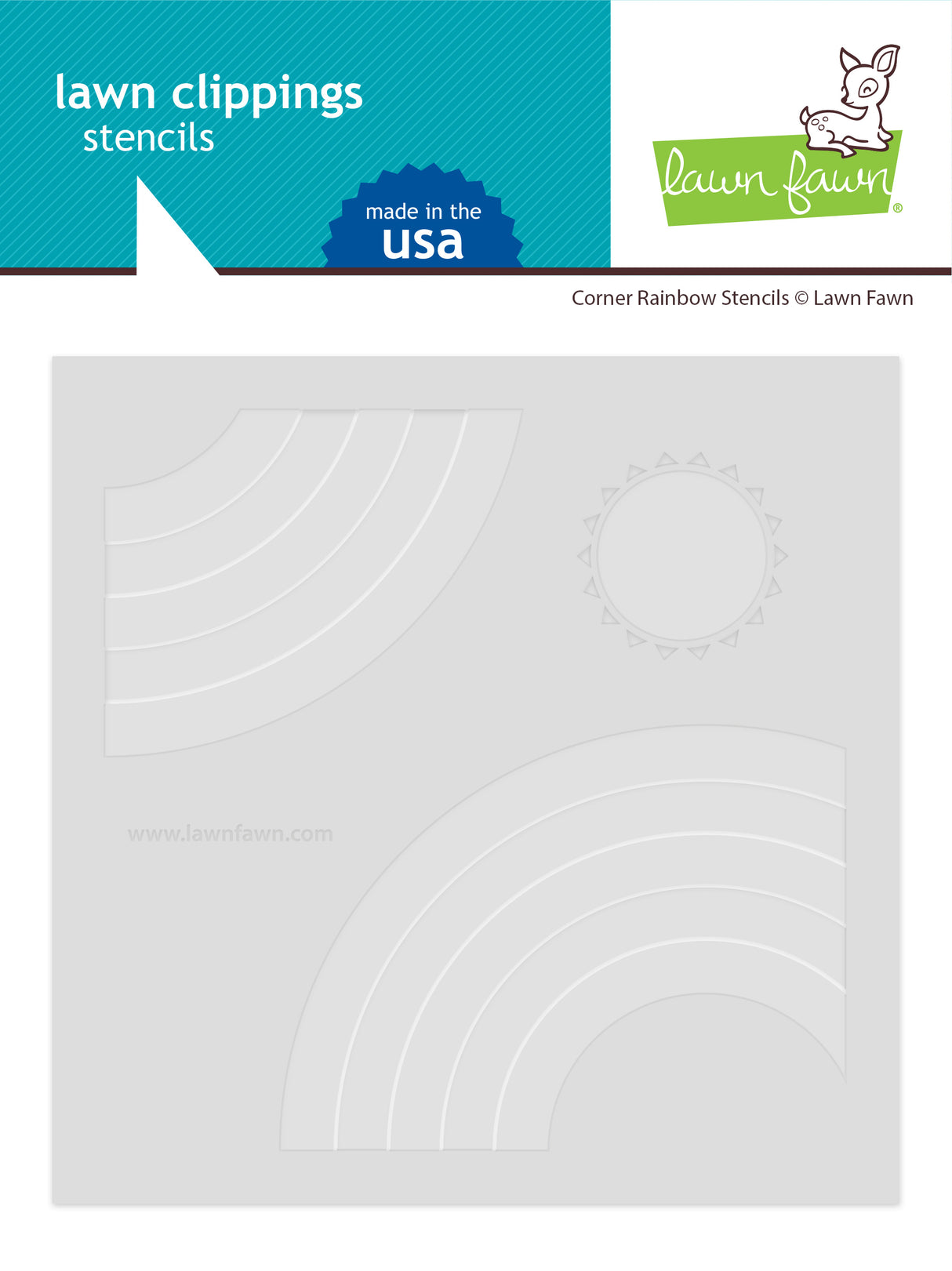 corner rainbow stencils