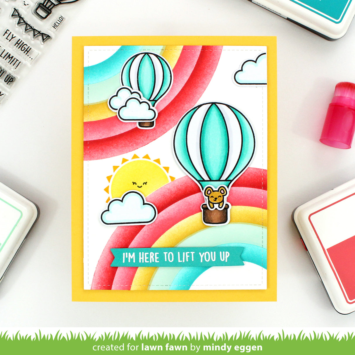 corner rainbow stencils