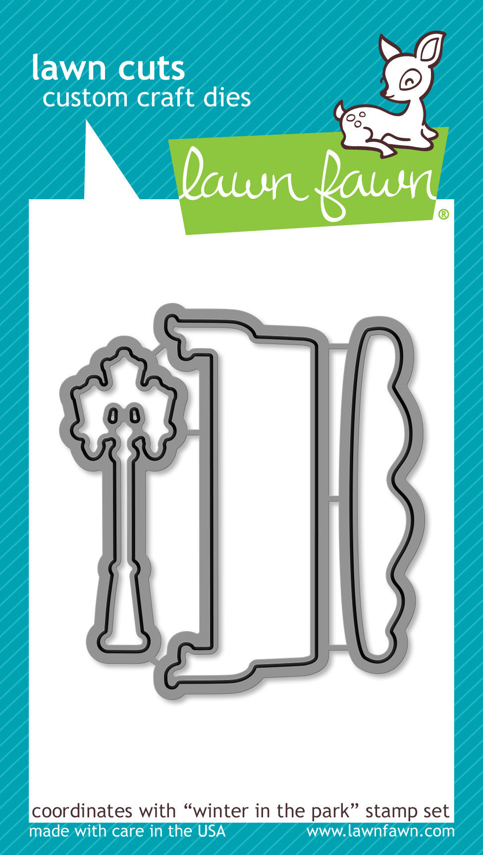 winter in the park lawn cuts