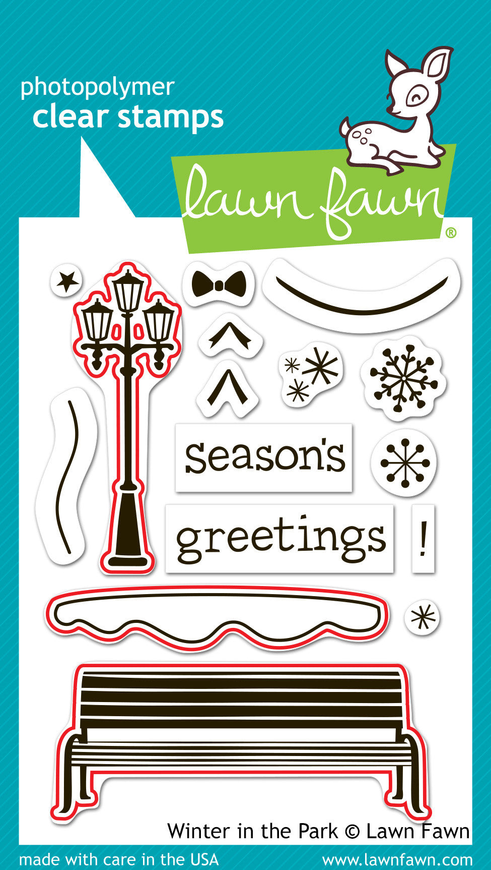 winter in the park lawn cuts