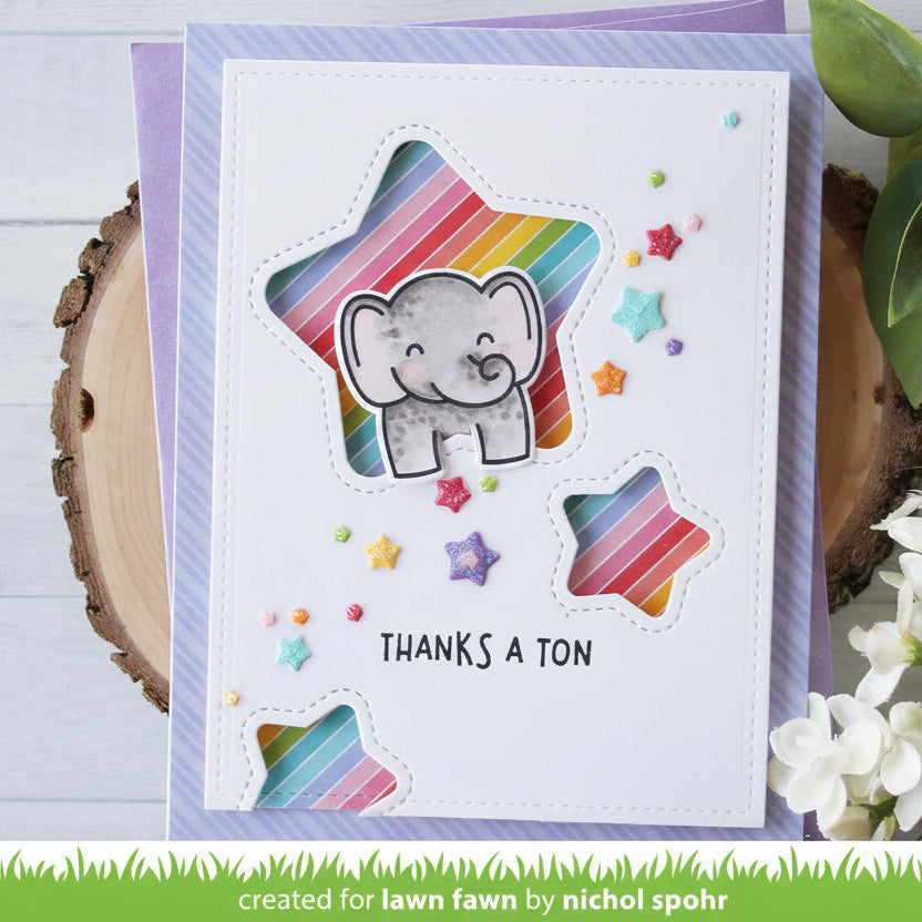 outside in stitched star stackables