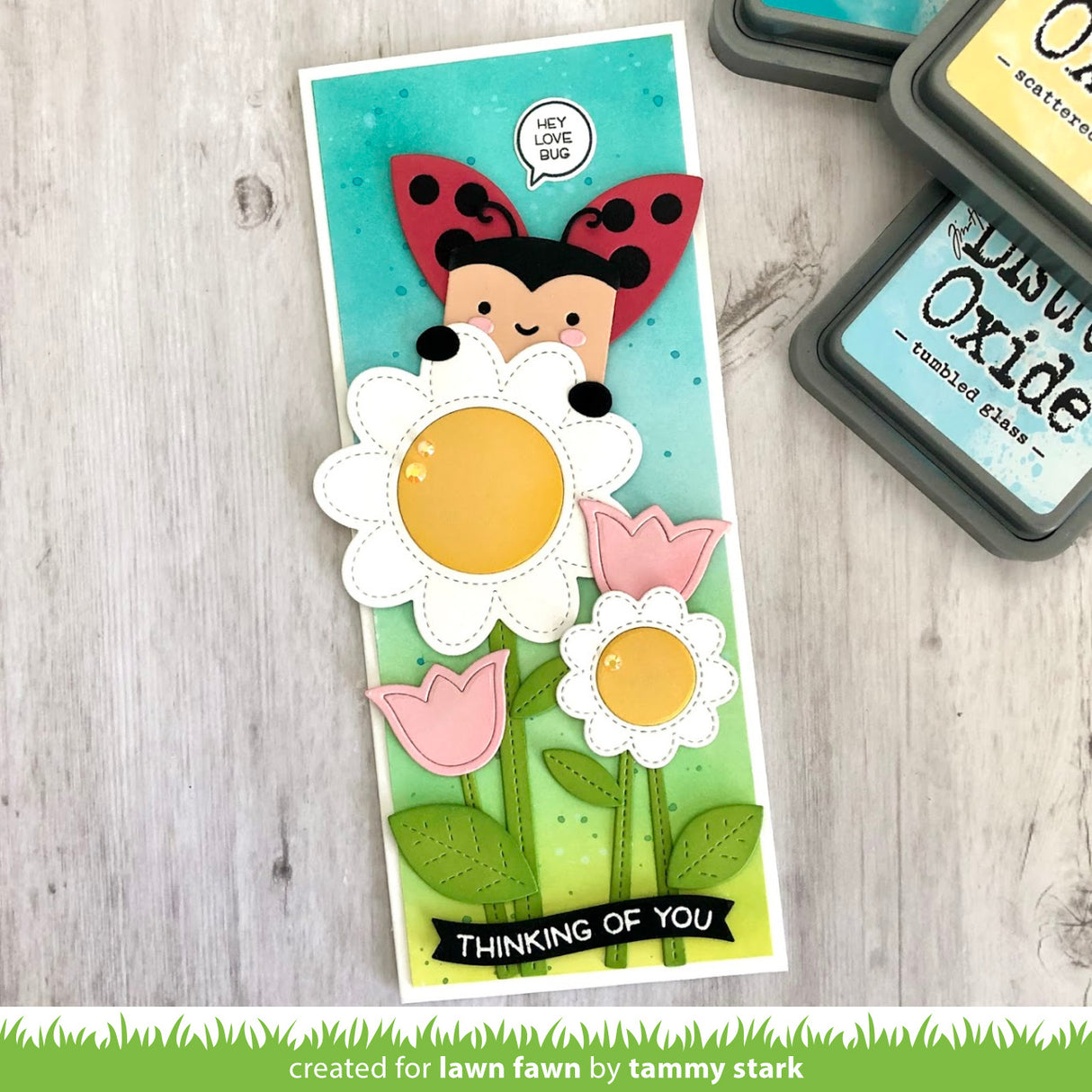 stitched flower frame