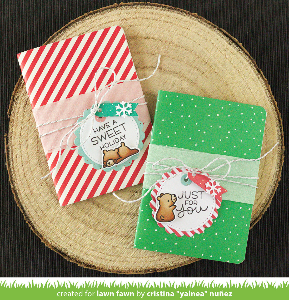 scalloped circle gift tag