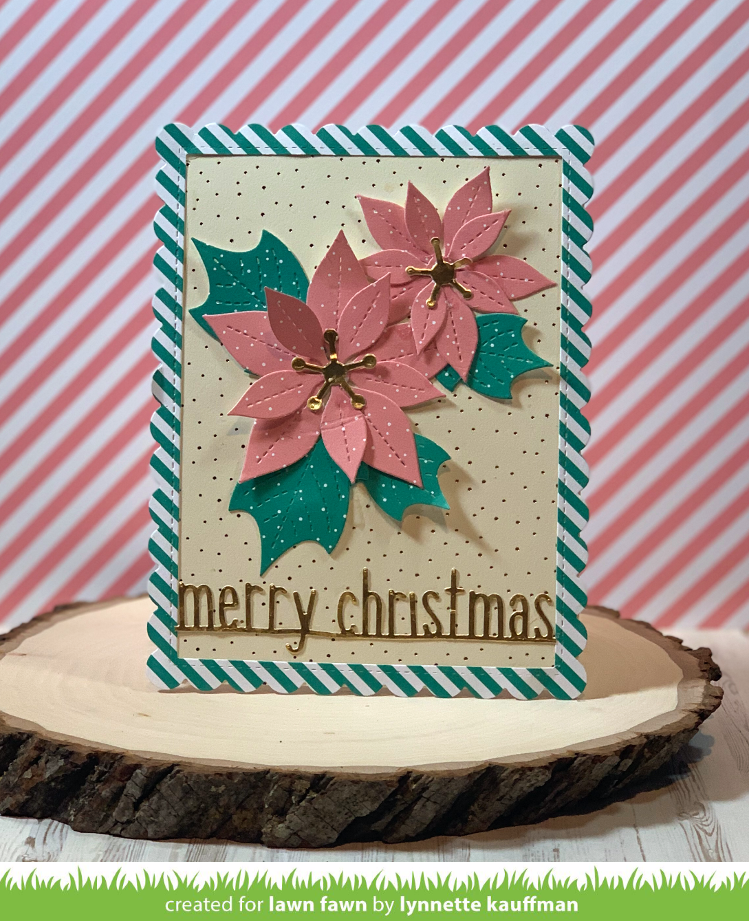 stitched poinsettia