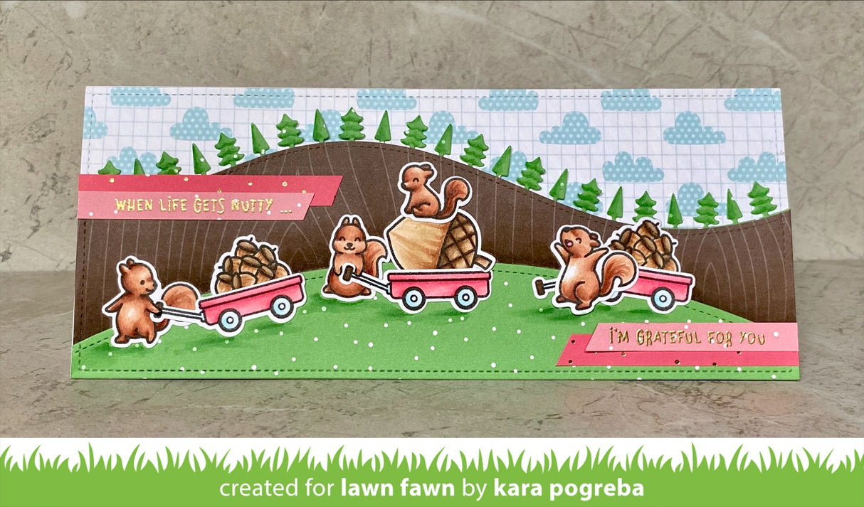 slimline simple stitched hillside borders